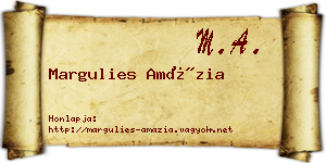 Margulies Amázia névjegykártya